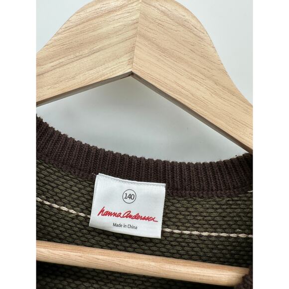 Hanna Andersson Sweater Vest Boys Size 10 Knit Fall Festive Thanksgiving Winter - Picture 4 of 6